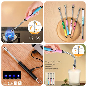 Rechargeable Lighter USB Rechargeable Flameless Arc Lighter Flexible