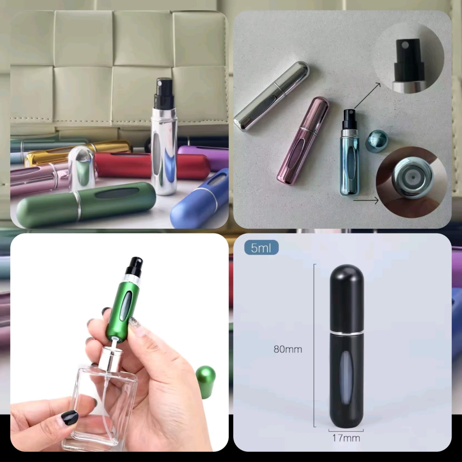 5ml Perfume Automizer Spray Bottle for Travel | Mini Perfume Refill Bottle