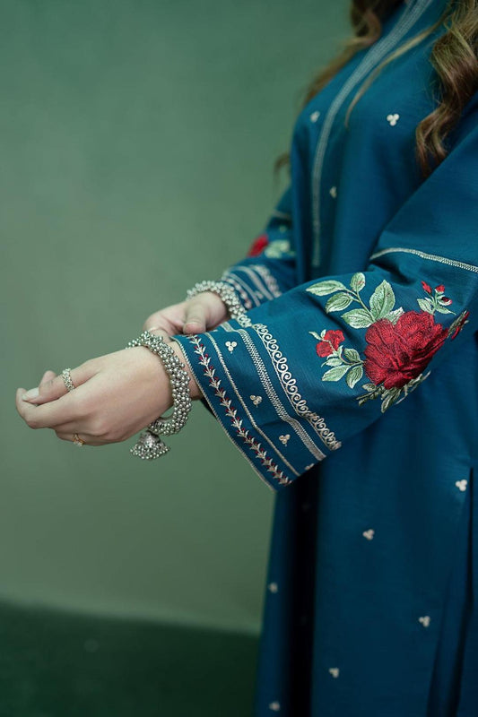 3pcs womens unstiched embroidered suit